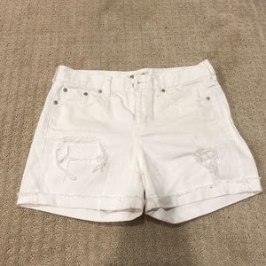 Madewell  white denim shorts